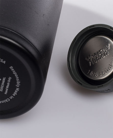 Healthy Human Stein Bottle Recyclable Bottle Thermos Stainless Steel BPA Free 946ml Black