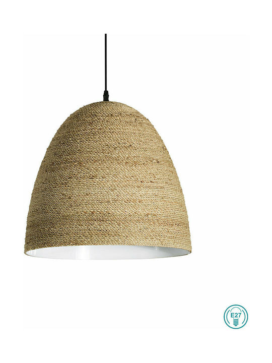 Faro Barcelona Liana Pendant Light Single-Light with Rope for Socket E27 Beige