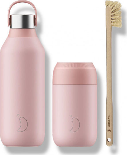 Chilly's Series 2 Thermos Bottle Stainless Steel BPA Free 500ml Pink