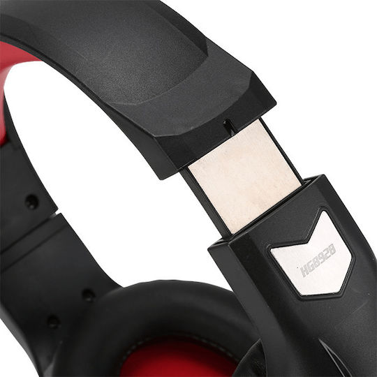 Marvo HG8928 Over Ear Gaming Headset με σύνδεση 2x3.5mm / 3.5mm Κόκκινο