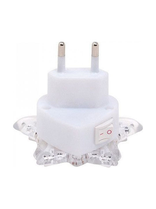 Horoz Electric Φωτάκι Νυκτός LED Schmetterling Weiß με Rot Φωτισμό