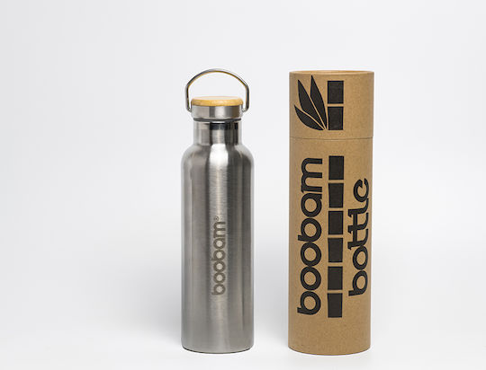 Boobam Bottle Μπουκάλι Θερμός Ανοξείδωτο 600ml Ασημί