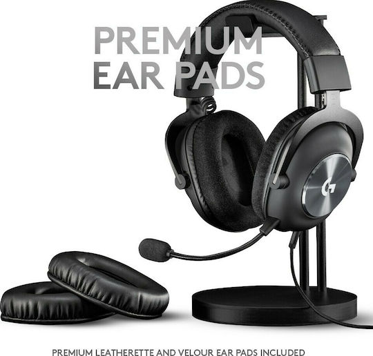 Logitech G PRO X with MIT Blue VO!CE Over Ear Gaming Headset cu