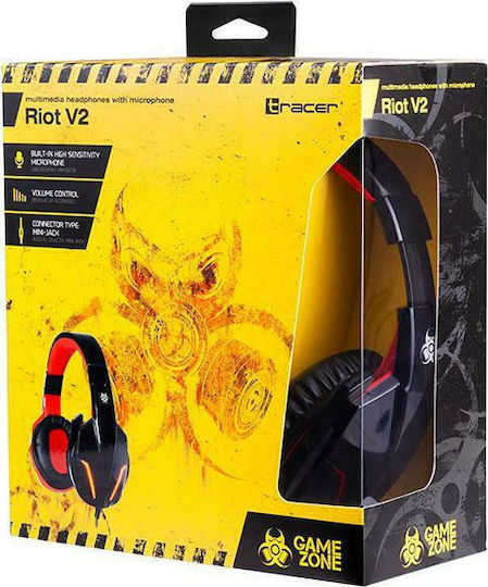 Tracer Heroes Riot V2 Надушници Геймърски слушалки с връзка 2x3,5 мм / USB Черен