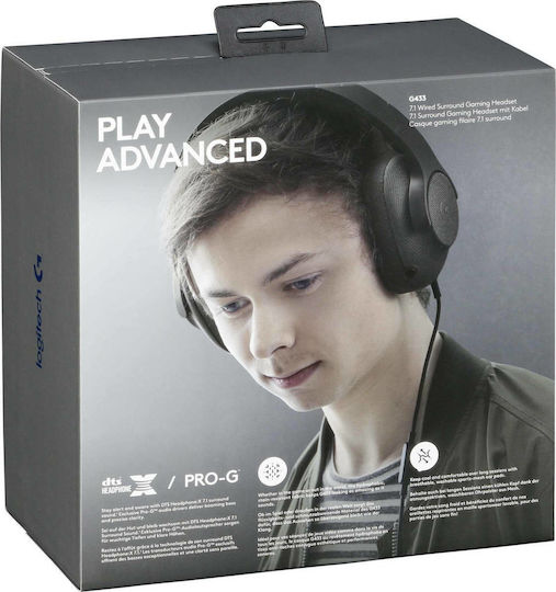 Logitech G433 Over Ear Gaming Headset με σύνδεση 3.5mm / USB