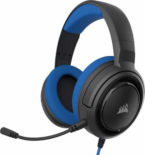 Corsair HS35 Over Ear Gaming Headset with Connection 3.5mm Blue