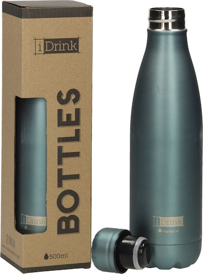 I-Total iDrink Metallics Μπουκάλι Θερμός Ανοξείδωτο BPA Free 500ml Πράσινο