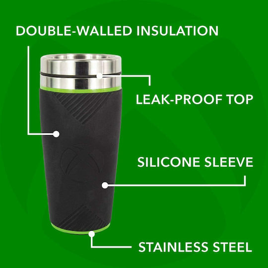 Paladone Travel Mug Ποτήρι Θερμός Ανοξείδωτο 450ml Μαύρο με Επιστόμιο