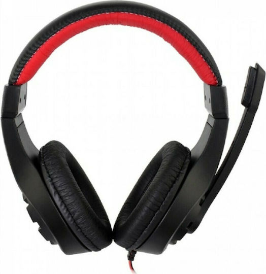 Gembird GHS-01 Over Ear Gaming Headset με σύνδεση 2x3.5mm Κόκκινο