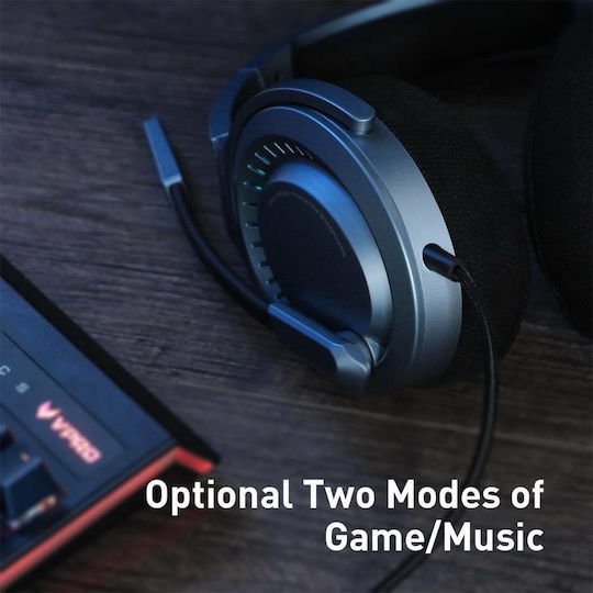 Baseus D05 Over Ear Gaming Headset with Connection USB Gray