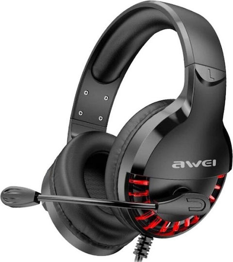 Awei ES-770i Надушници Геймърски слушалки с връзка 3,5 мм / USB Черен