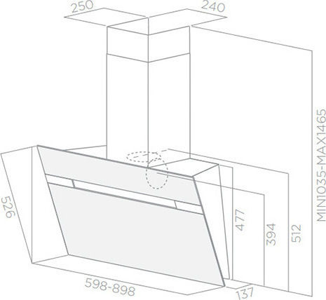 Elica Stripe IX/A/90 Каминен аспиратор 90см Inox