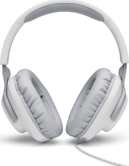 JBL Quantum 100 Over Ear Gaming Headset με σύνδεση 3.5mm Λευκό