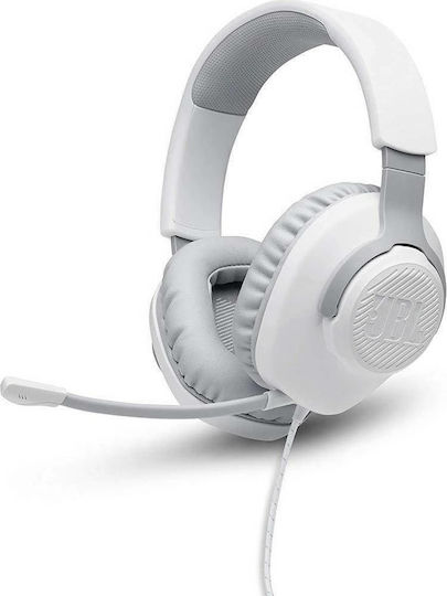 JBL Quantum 100 Over Ear Gaming Headset με σύνδεση 3.5mm Λευκό