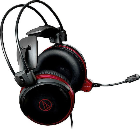 Audio Technica ATH-AG1X Over Ear Gaming Headset με σύνδεση 3.5mm Κόκκινο