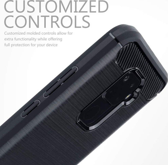 Terrapin Carbon Fibre Back Cover Σιλικόνης Μαύρο (Huawei Mate 20 Lite)