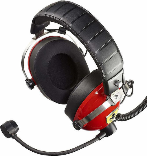 Thrustmaster T.Racing Scuderia Ferrari Edition Over Ear Gaming Headset με σύνδεση 3.5mm Κόκκινο