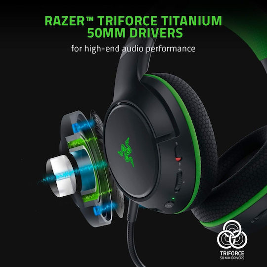 Razer Kaira Ασύρματο Over Ear Gaming Headset με σύνδεση USB