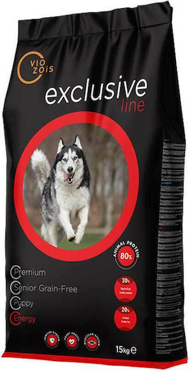 Viozois Exclusive Line Energy 15kg Ξηρά Τροφή με Λίγα Σιτηρά για Ενήλικους Σκύλους με Κοτόπουλο