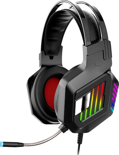 Andowl Q-E8 Over Ear Gaming Headset cu conexiune 2x3,5mm / USB Negru