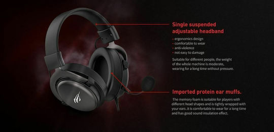 Havit H2015D Over Ear Gaming Headset με σύνδεση 3.5mm
