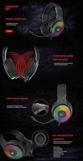 Havit H2028U Over Ear Gaming Headset cu conexiune USB Negru