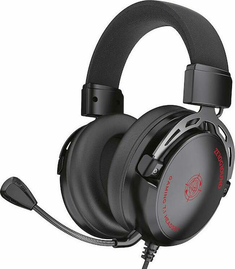 Zeroground HD-3300G IKEDA v2.0 Über Ohr Gaming-Headset mit Verbindung 3,5mm / USB Schwarz