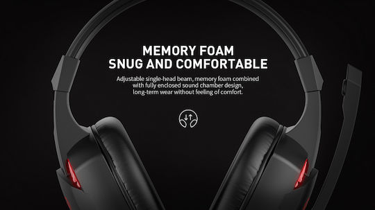 Havit H2032D Over Ear Gaming Headset με σύνδεση 3.5mm / USB