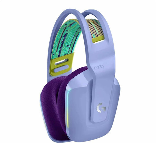 Logitech G733 Wireless Over Ear Gaming Headset with Connection USB Lilac
