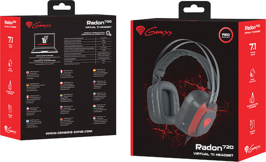Genesis Radon 720 Over Ear Gaming Headset με σύνδεση USB
