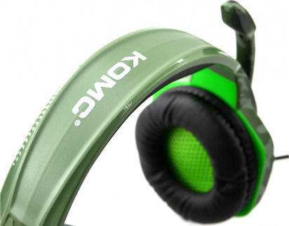 Komc G312 Over Ear Gaming Headset με σύνδεση 2x3.5mm / USB Πράσινο