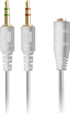 Mars Gaming MIHXW In Ear Gaming Headset με σύνδεση 3.5mm Λευκό