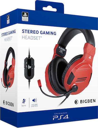 Bigben Interactive Interactive V3.0 Over Ear Gaming Headset with Connection 3.5mm Red