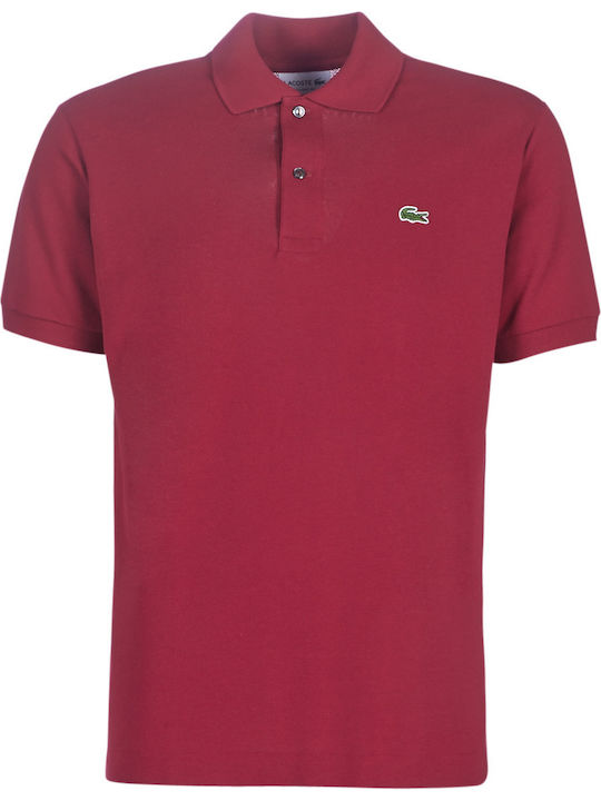 Lacoste Ανδρικό T-shirt Κοντομάνικο Polo Μπορντό