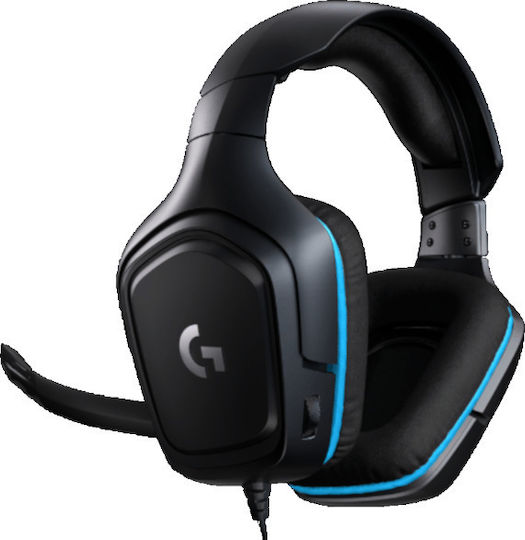 Logitech G432 7.1 Over Ear Gaming Headset with Connection 3.5mm / USB Blue