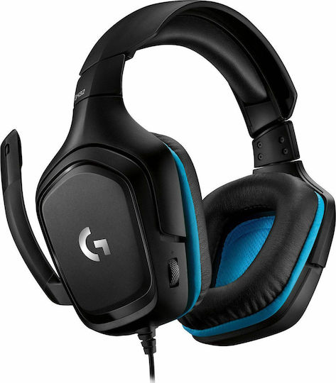 Logitech G432 7.1 Over Ear Gaming Headset with Connection 3.5mm / USB Blue