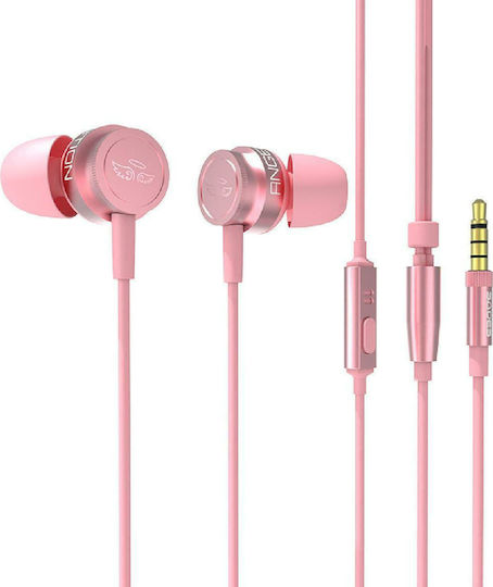 Sades Wings 10 In Ear Gaming Headset με σύνδεση 3.5mm Ροζ