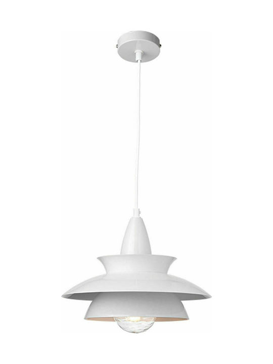 Aca Pendant Light Single-Light Bell for Socket E27 White