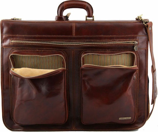 Tuscany Leather Tahiti Σακ Βουαγιάζ Dark Brown από Δέρμα Μ54xΠ18xΥ42εκ.