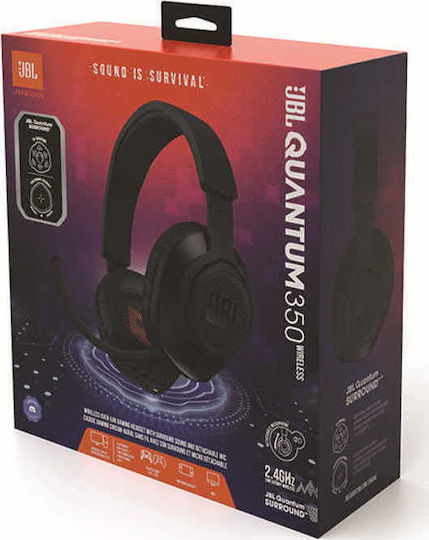 JBL Quantum 350 Ασύρματο Over Ear Gaming Headset με σύνδεση USB