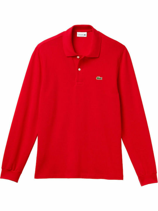 Lacoste Men's Long Sleeve Blouse Polo Red