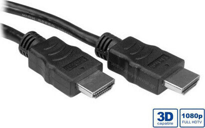 Roline HDMI 1.4 High Speed 1080p 120Hz Cable HDMI male - HDMI male 1m Μαύρο