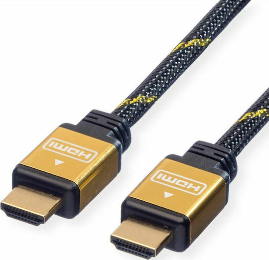 Roline HDMI 1.4 High Speed 1080p 120Hz Cable HDMI male - HDMI male 10m Μαύρο