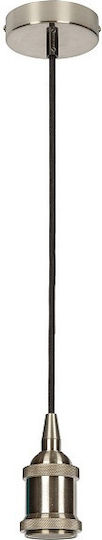 VK Lighting Pendant Light Silver with Socket E27 5x8cm