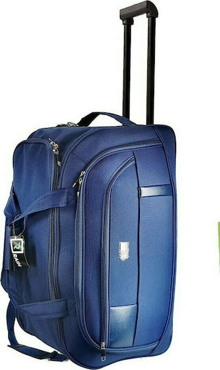 Rain Reisetasche Zurück 70Es Blau mit Rädern Stoff L60xB33xH34cm