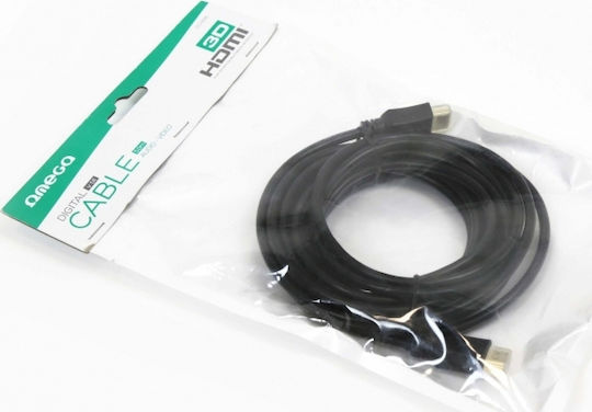 Omega HDMI 1.4 High Speed 1080p 120Hz Cable HDMI male - HDMI male 5m Μαύρο