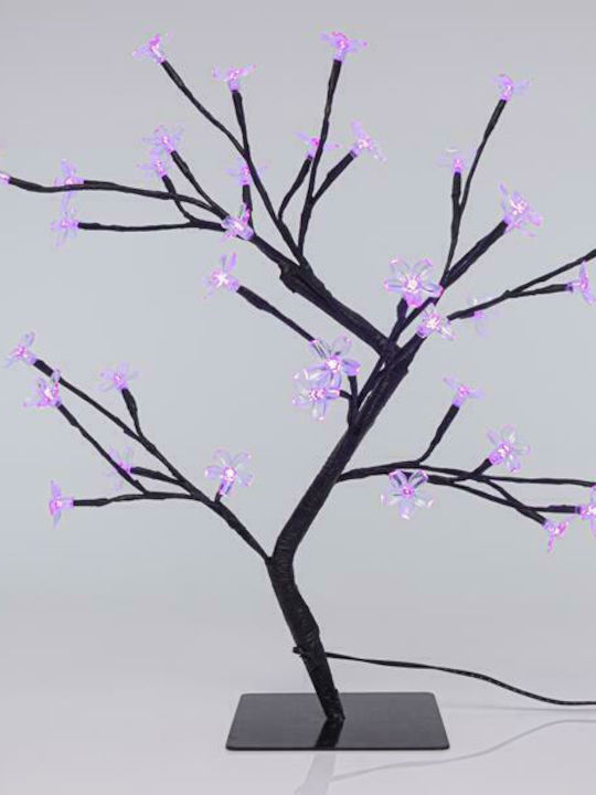 Eurolamp Christmas Decorative Illuminated Cherry Metal Tree Natural Appearance 42cm IP44 Electric Black