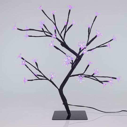Christmas Decorative Illuminated Cherry Metal Tree Natural Appearance 42cm IP44 Electric Black