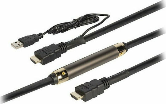 Nedis Cablu HDMI 2.0 Premium High Speed 4K 60Hz HDR HDMI De Sex Masculin - HDMI De Sex Masculin 40m Negru