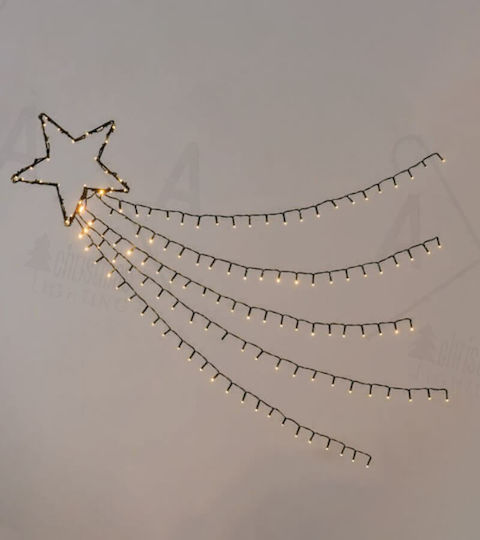 Aca Shooting Star Metal Illuminated Christmas Decorative Pendant Star 30x30x500cm